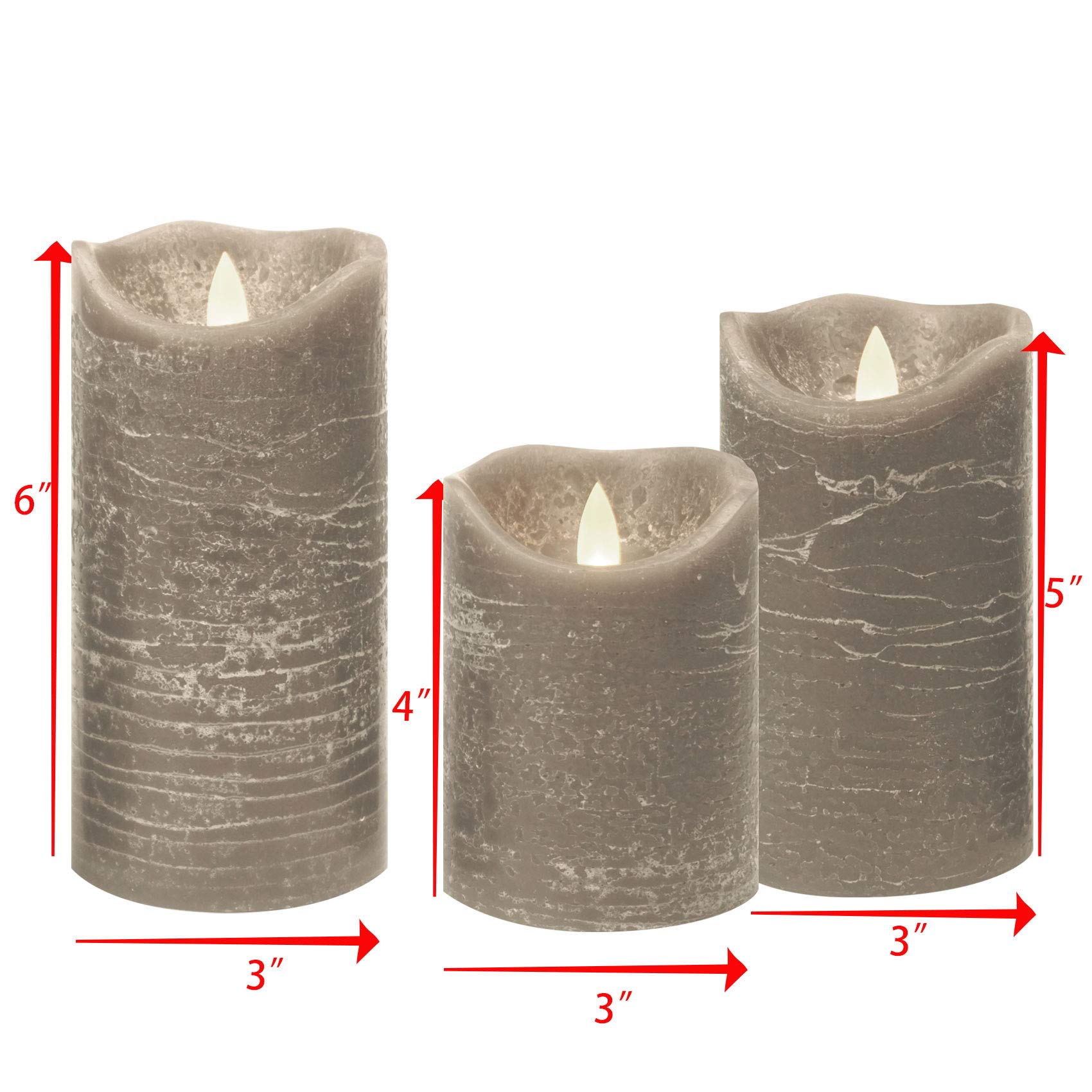 Battery Operated Flameless Candles With Remote Timer Real Wax Realistic Bright Flicker Flickering Electric Electronic Led Pillar