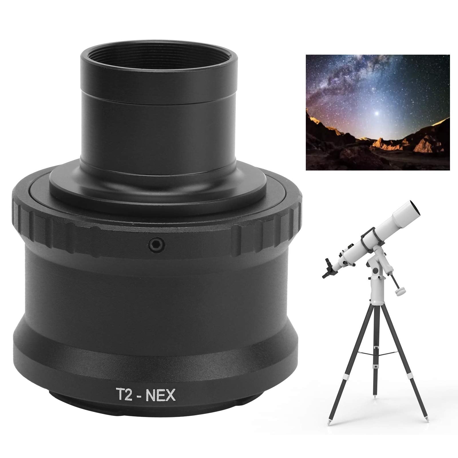 Telescope Adapter Ring,1.25In Astronomical Telescope T Mount Ring Adapter,For Sony E Mount Mirrorless Camera