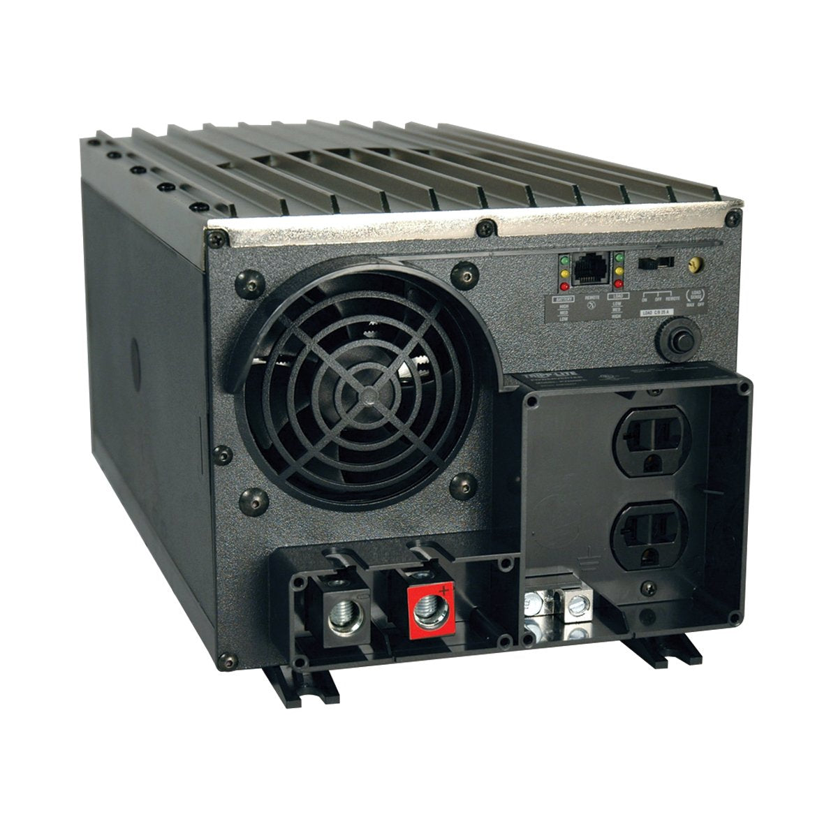 Tripp Lite Power Industrial Inverter, 2000W, 12VDC, 120V, RJ45, 5-15R 2-Outlets for RVs,Trucks, Fleet Vehicles & Emergency Vehic