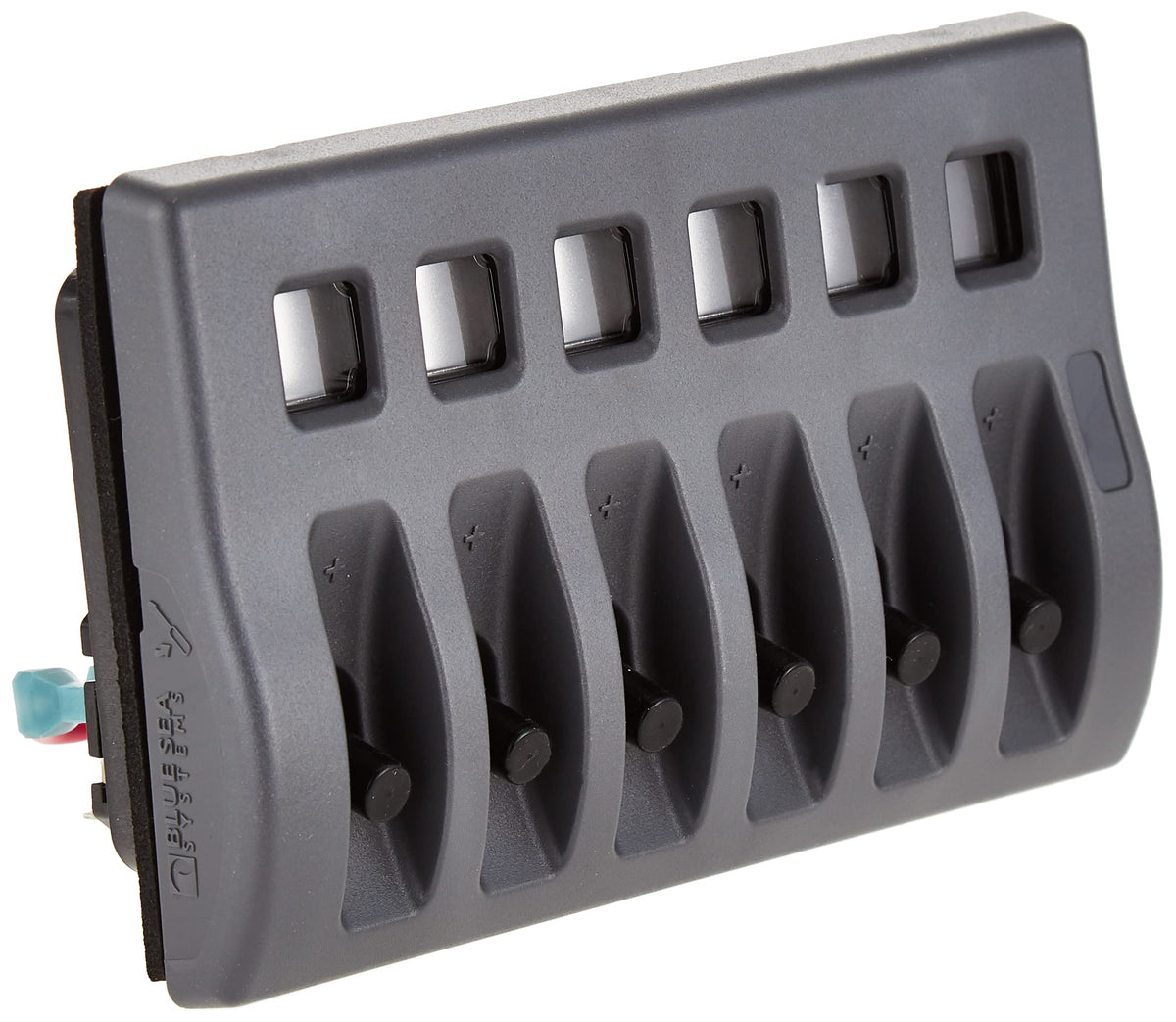Blue Sea Systems 4307 Weatherdeck 12V Dc Waterproof Switch Panel   6 Position, Black