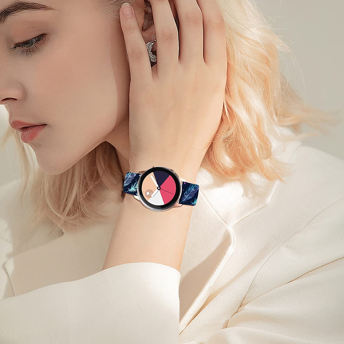 Toolaik 20Mm Standard Watch Band For Samsung Galaxy Watch, Unisex, Quick Release, Multiple Colors, Durable Silicone, Water Resis