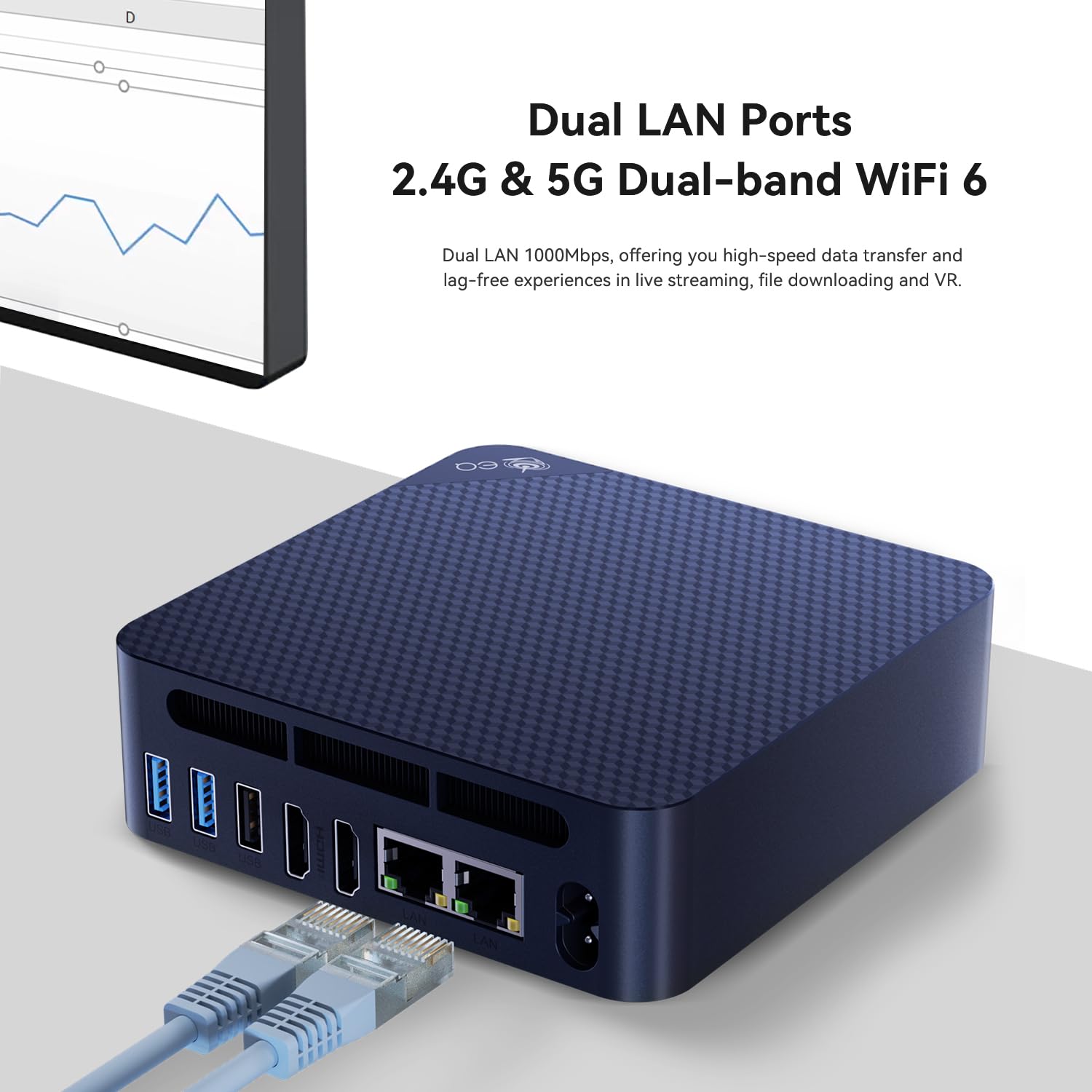 Beelink Eq13 Mini Pc Intel N200(Up To 3.7Ghz), 16Gb Ddr4 500G Pcie3.0 Ssd Build In Power Supply, Dual Lan Mini Computers Support