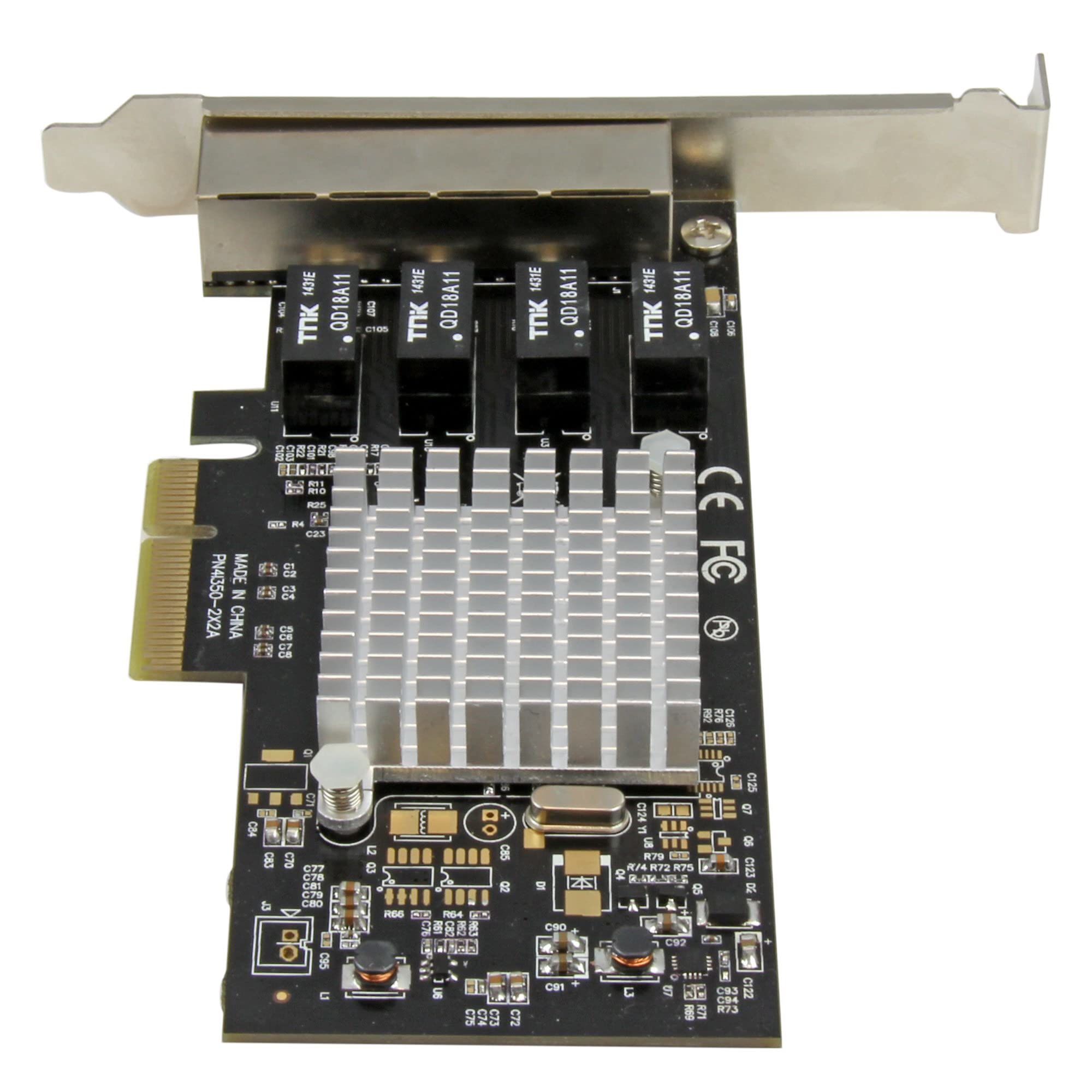 Startech.Com 4 Port Pcie Network Card   Rj45 Port   Intel I350 Chipset   Ethernet Server / Desktop Network Card   Dual Gigabit N