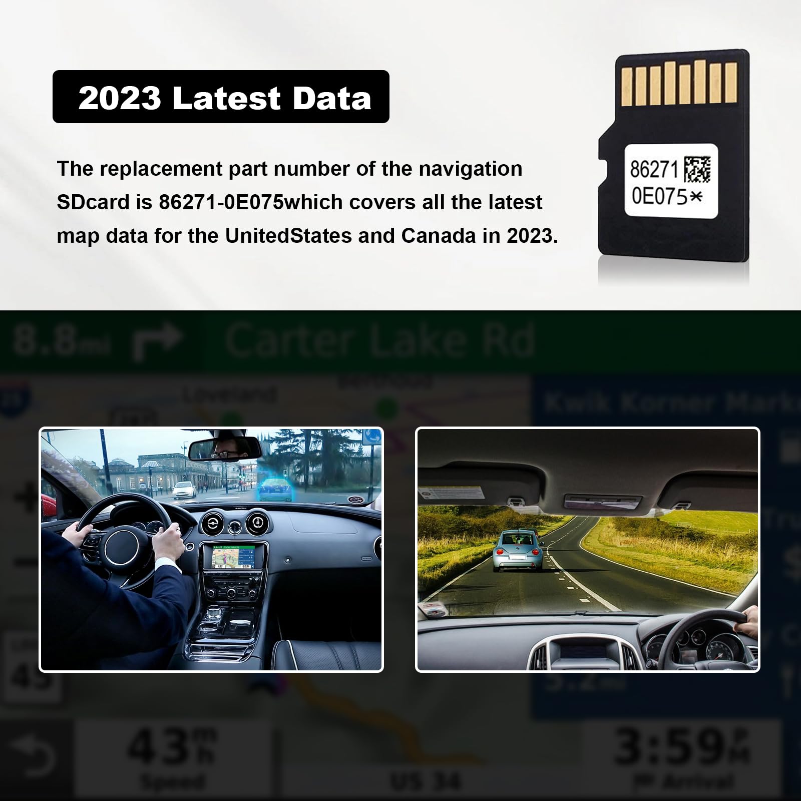 Latest 2023 Maps Updated 86271 0E075 Navigation Gps Sd Card Us & Canada Maps Micro Sd Card For Upgrading Your Car Gps Navigation