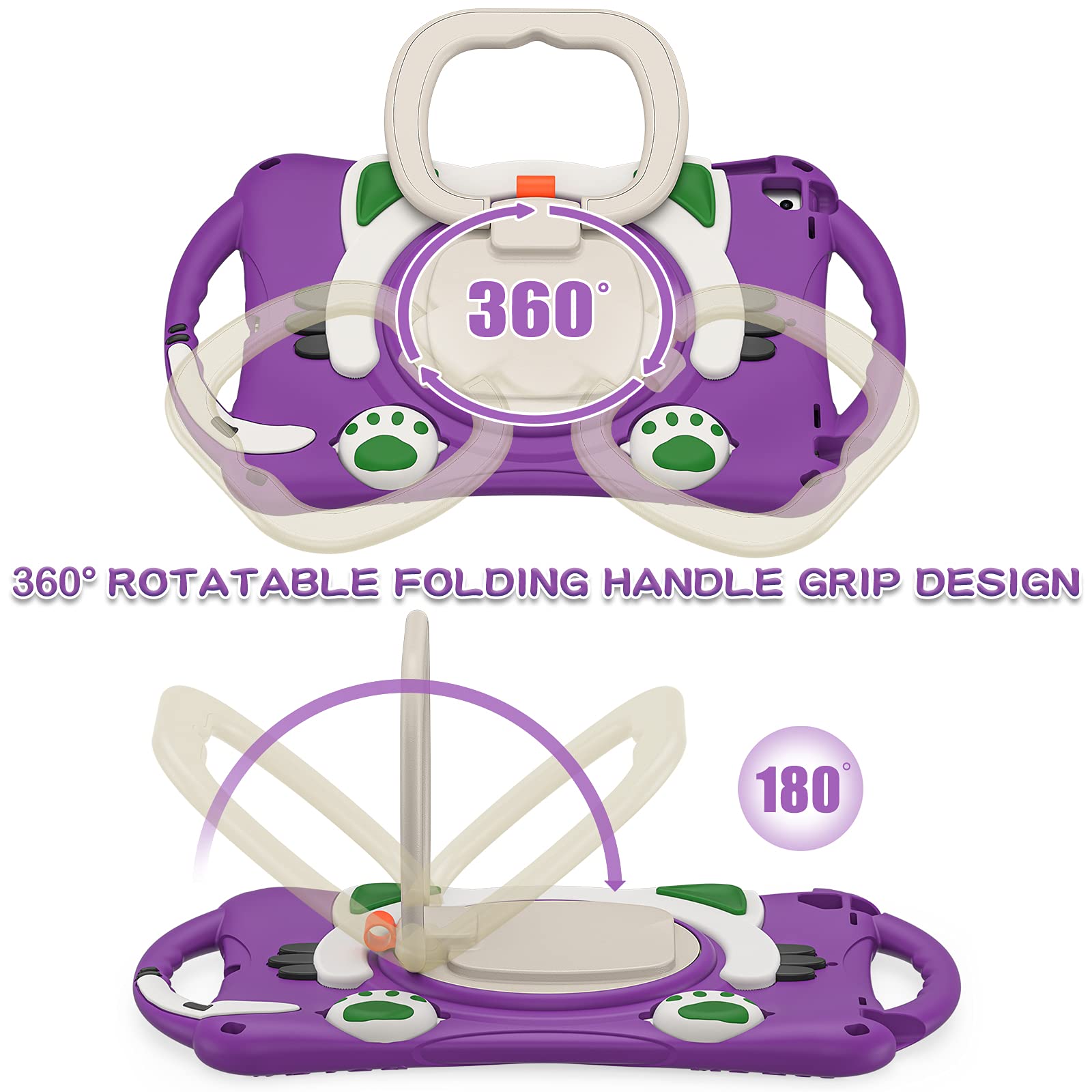 Batyue Rugged Case For Ipad 10.2 Inch 8Th/7Th Generation (2020/2019)/Ipad Air 10.5 2019 / Ipad Pro 10.5 2017 With Rotating Stand