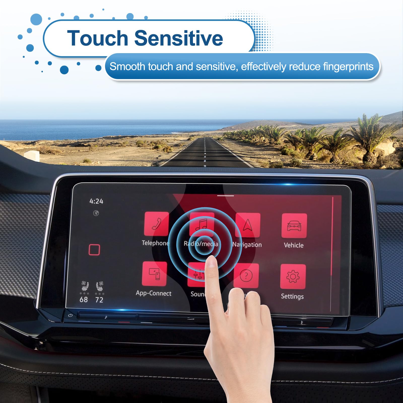 Coleya 2024 Atlas/Atlas Cross Sport Screen Protector For V Olkswagen Atlas (Se/Se With Technology/Sel/Sel Premium R Line) 12 Inc