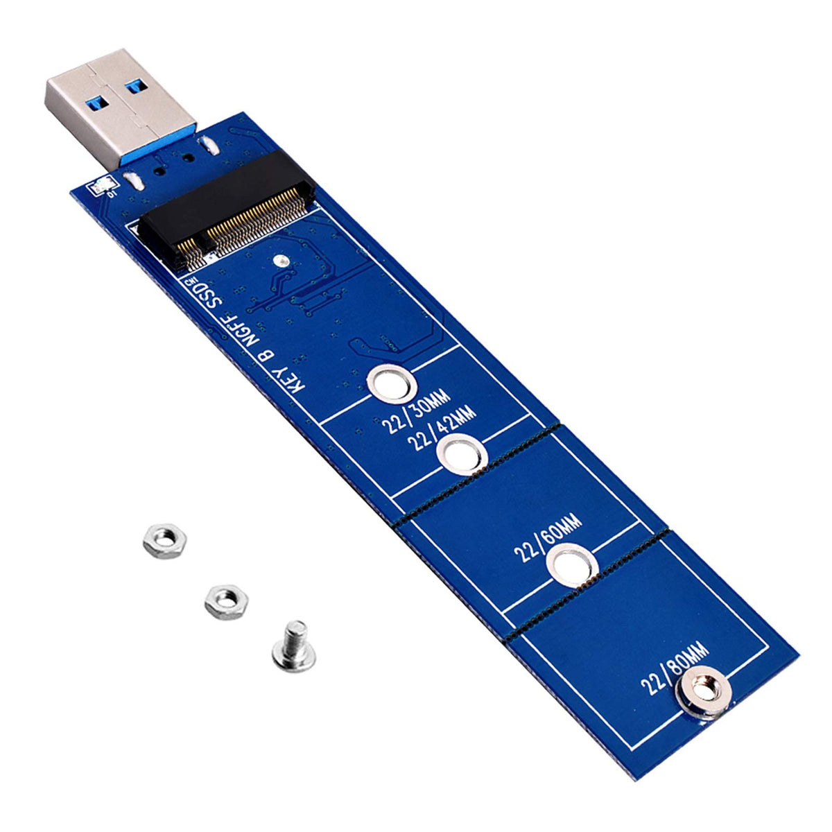 Jesot M.2 To Usb Adapter, B Key M.2 Ssd To Usb 3.0 Reader Card, Ngff Sata Converter Support Sata Based Sdd 2230 2242 2260 2280 N