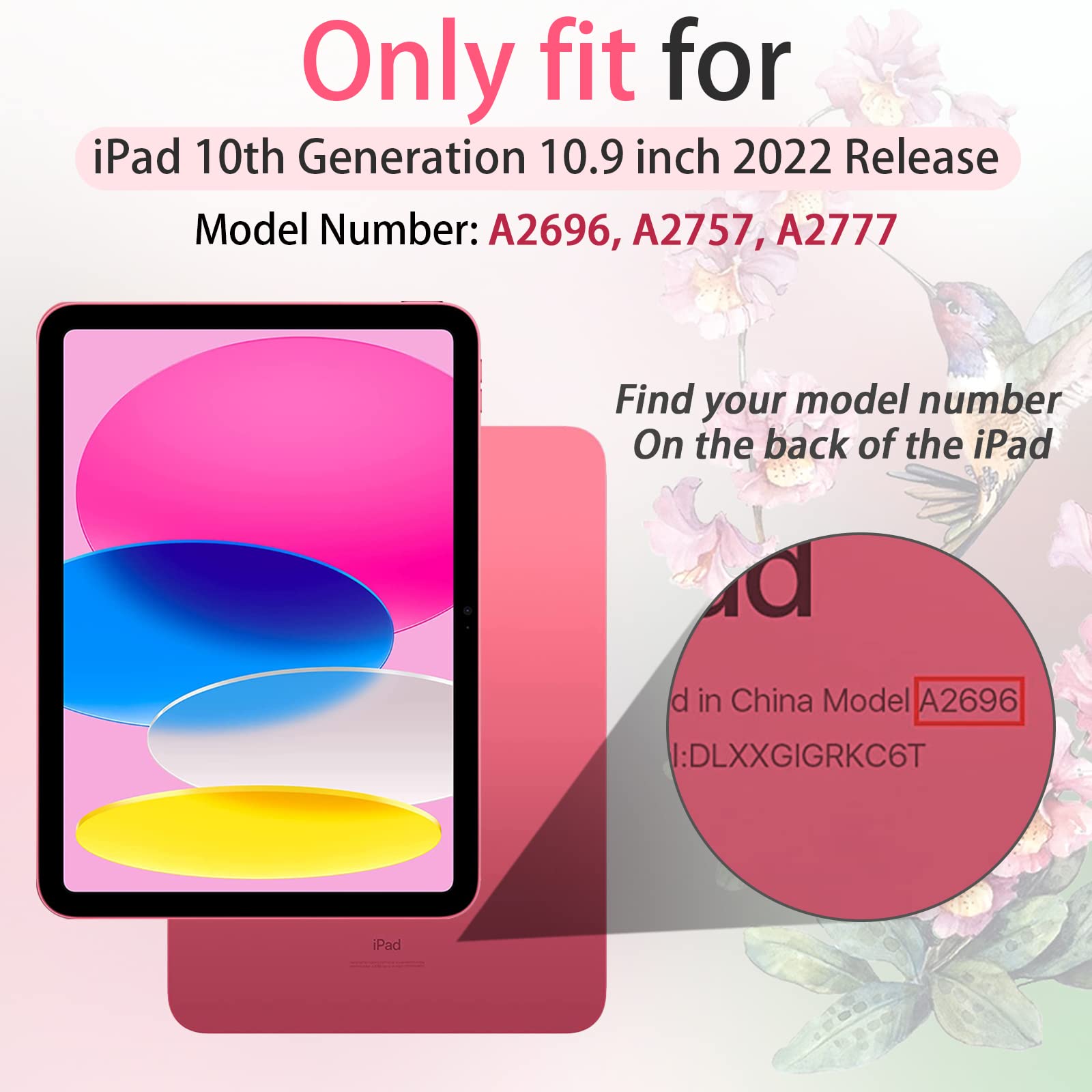 Compatible With Ipad 10Th Generation Case 10.9 Inch(2022 Model),Protective Cover For Ipad Case 10Th Generation,Auto Wake/Sleep C