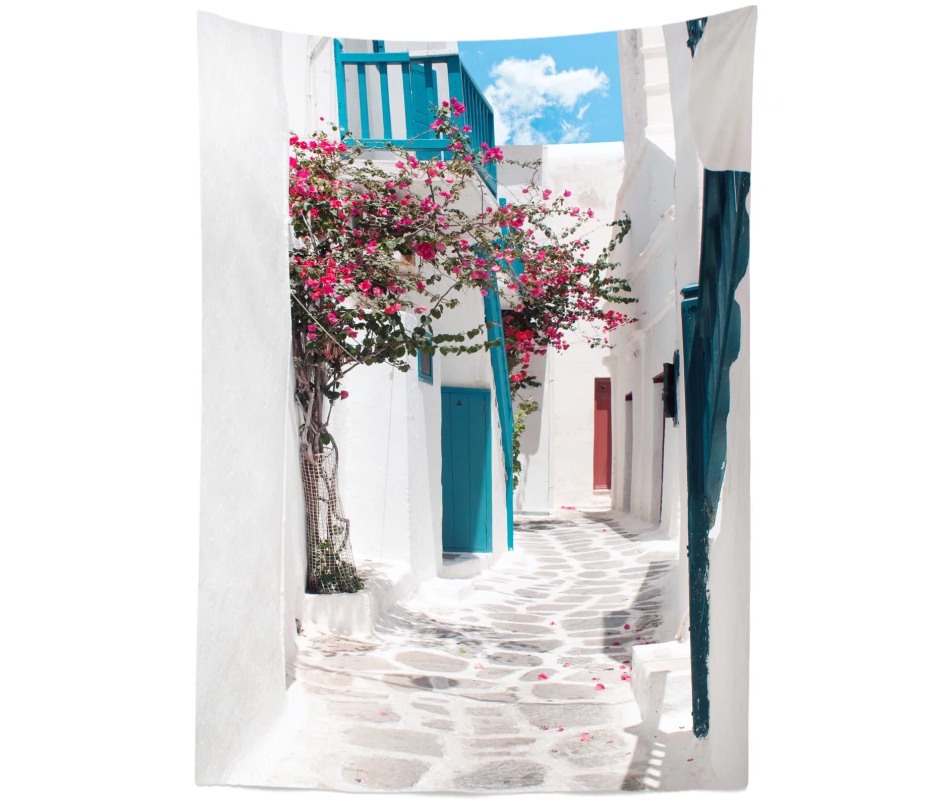 Corfoto 5X7Ft Greece Street Backdrop Narrow Street Background Mia Birthday Party Decorations Mia Themed Backdrop Greece Themed P