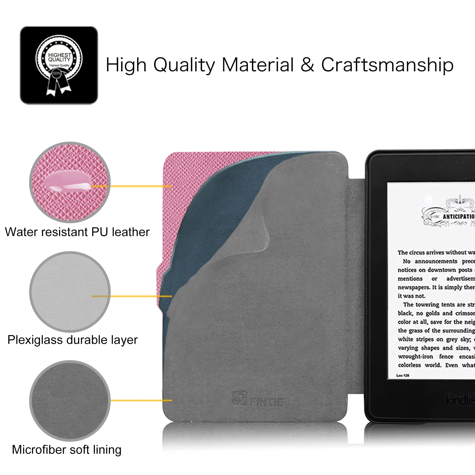 Fintie Slimshell Case For 6 Kindle Paperwhite 2012-2017 (Model No. Ey21 & Dp75Sdi) - Lightweight Protective Cover With Auto Slee