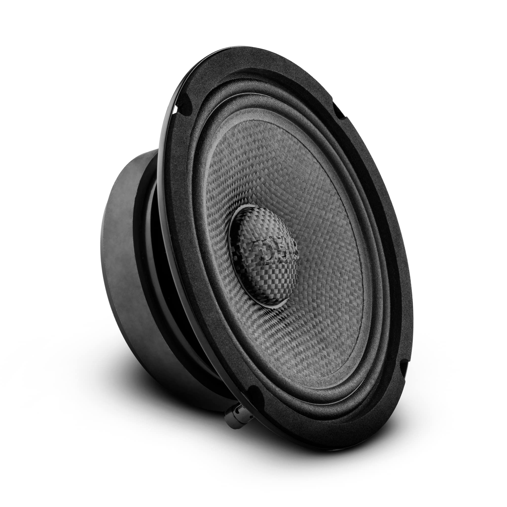 DS18 PRO-CF6.4SL 6.5 Slim Speaker 500 Watts RMS Max Power 4-Ohms Carbon Fiber Cone Water Resistant Mid-Bass Loudspeaker - Great 
