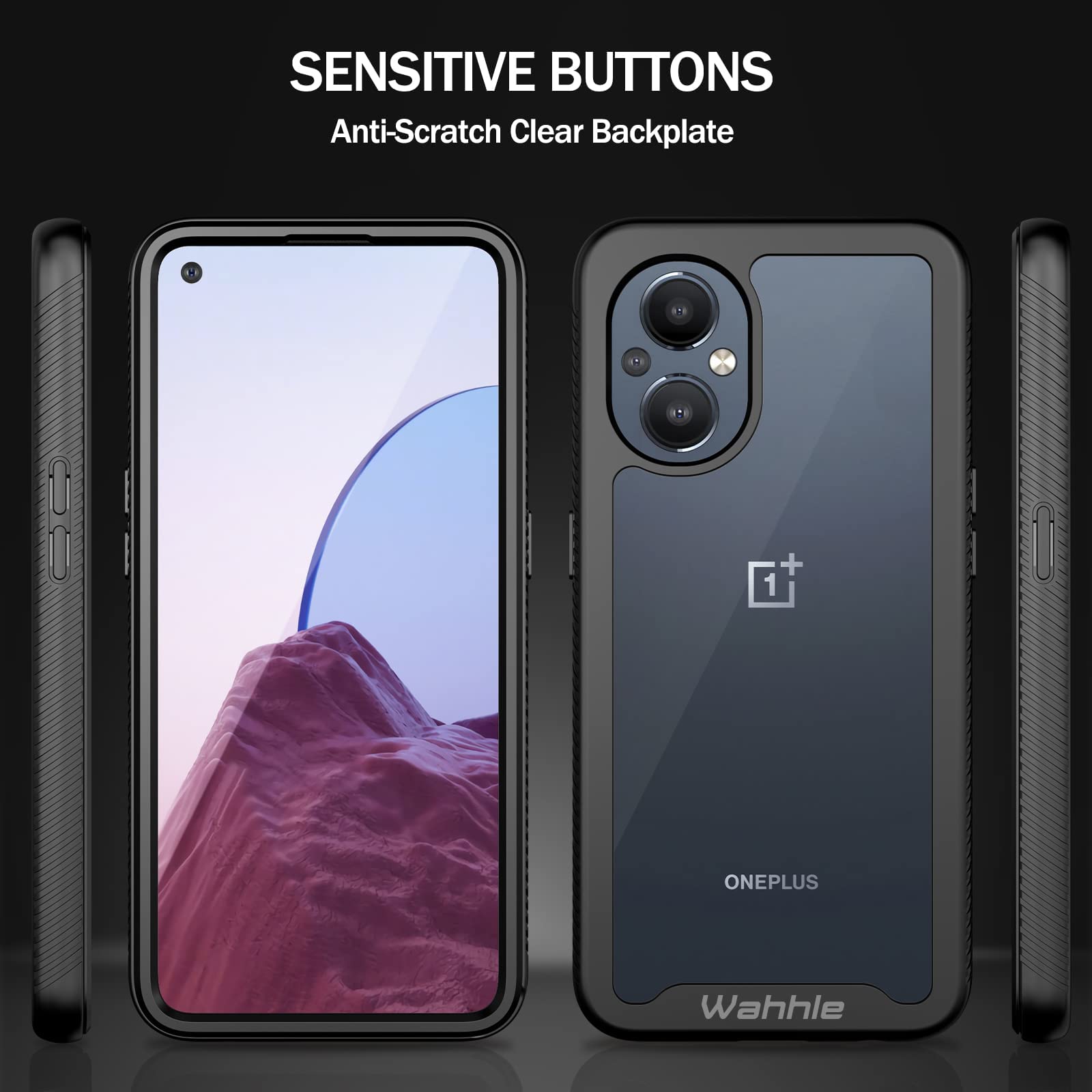 Wahhle Oneplus Nord N20 5G Case, Built In Screen Protector Full Body Shockproof Slim Fit Bumper Protective Phone Cover For 1+ No