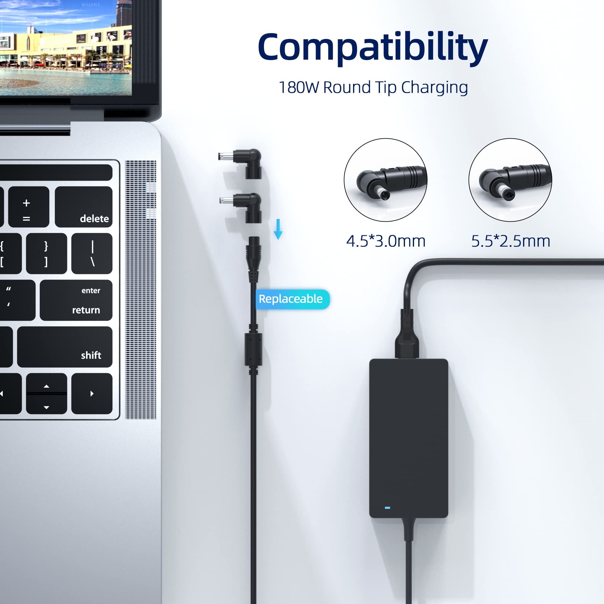 180W Ac Charger Fit For Gf63 Gs65 Gs66 Gf65 Ge70 Gs63 Gl62 Gs73 Gs75 Ge72 Gs43 Gs40 Ge62 Gf62 Gf72 Gf75 Gl72 M Vr Mvr Stealth Apache Thin Phantom Pro Laptop Power Adapter Supply Cord