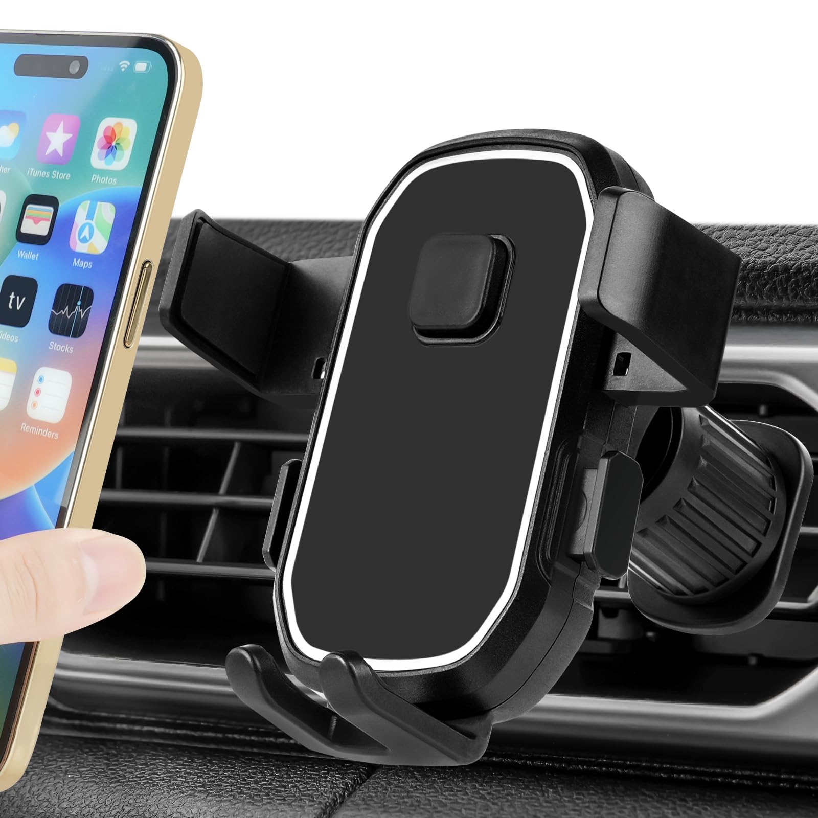 Axfee Phone Mount For Car Vent, Phone Holder For Car, Phone Holder Upgrade Clip Never Fall, Phone Stand For Car, Air Vent Clip C