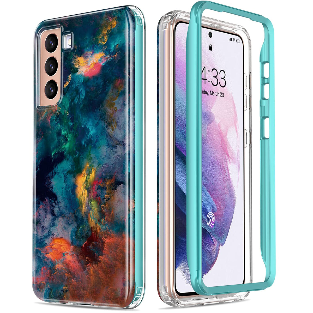 Esdot For Samsung Galaxy S21 Plus Case,Military Grade Passing 21Ft Drop Test,Rugged Cover With Fashionable Designs For Women Gir
