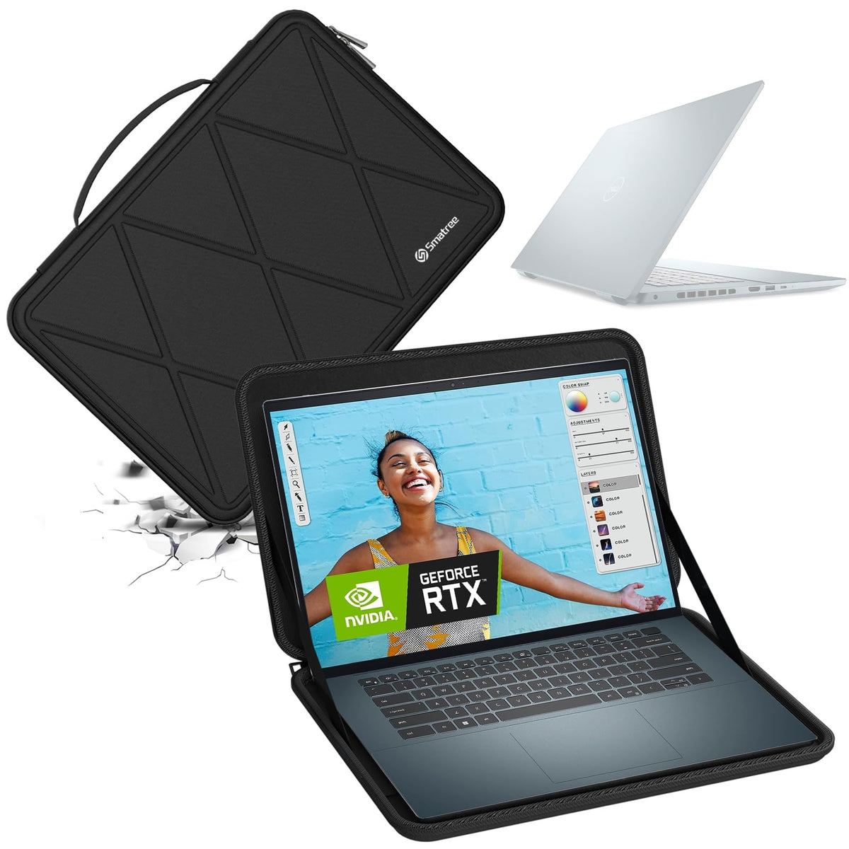 Smatree Hard EVA Protective Sleeve Case Compatible for 16 inch Dell Inspiron 16 5645/5640/5630, Inspiron 16 Plus 7640/7630/7620/7610, DELL Latitude 7650/7640, Vostro 7620/5620, Vostro 16 5630 (X8280)