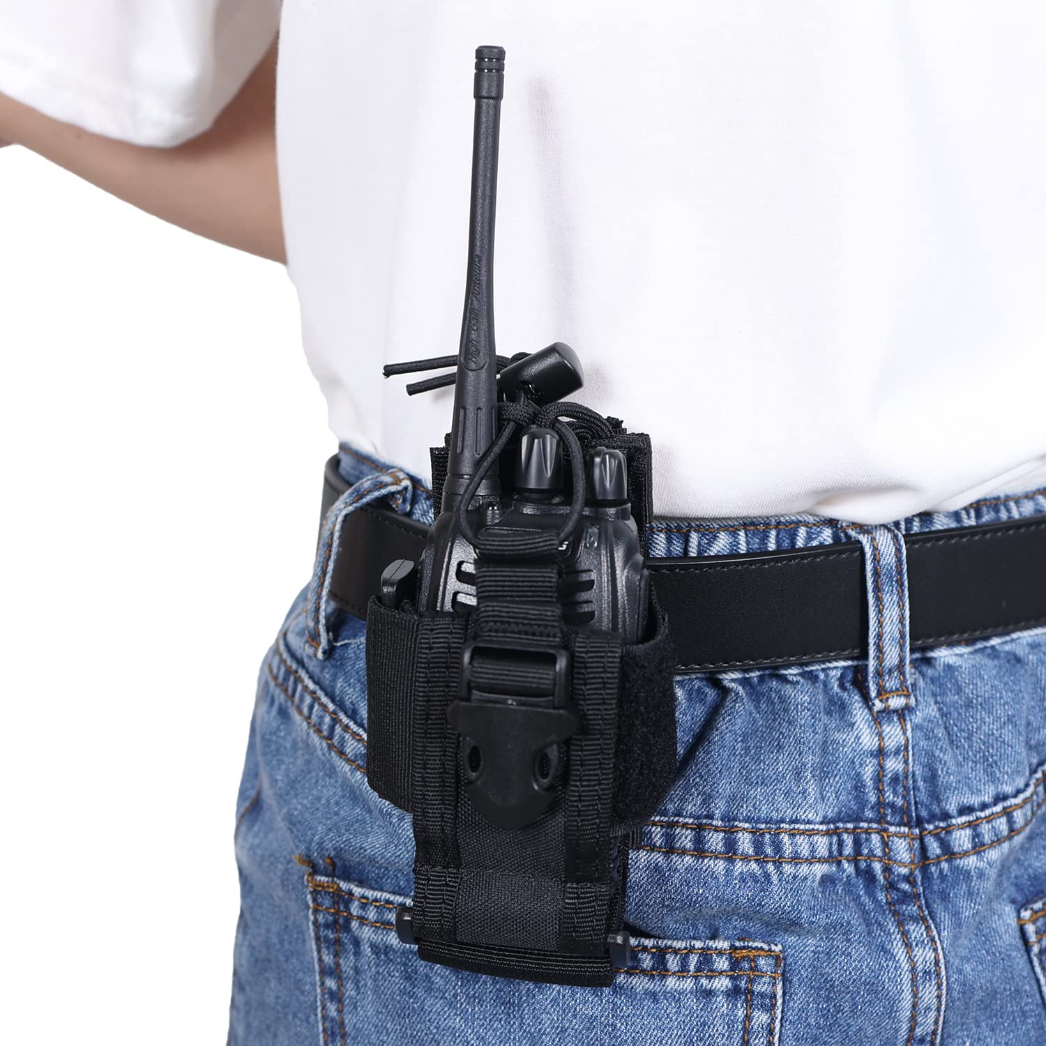 Heopbird Radio Holster, Molle Radio Holder Universal Walkie Talkie Pouch Case For Duty Belt, Tactical Police Two Way Radio Nylon