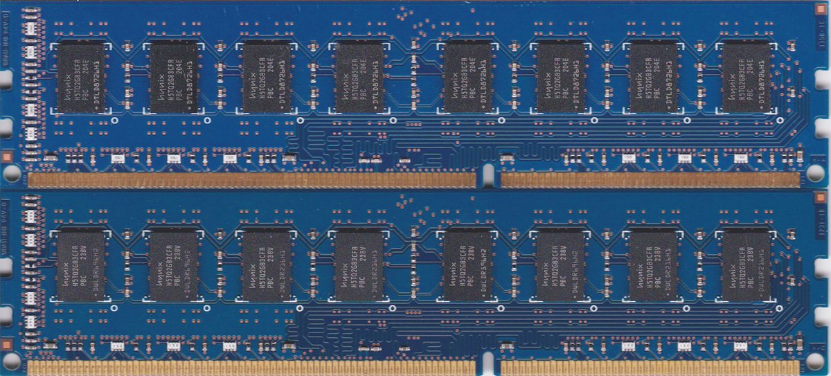 2X4Gb (8Gb Total) Hynix Hmt451U6Afr8C-Pb 4Gb Pc3-12800U Desktop Memory