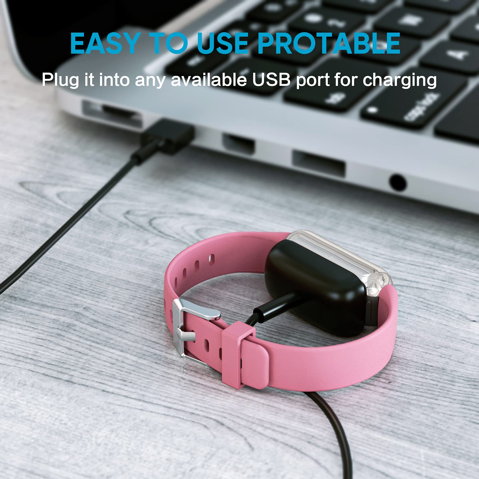 Eeweca [2 Pack] Charger Cable For Fitbit Charge 6/Charge 5/Luxe, Replacement Charger For Fitbit Charge 6/Charge 5/Luxe (3.3 Ft/1