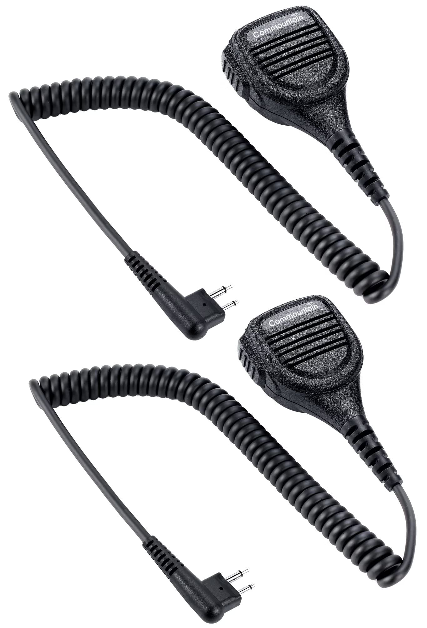 Commountain Speaker Mic For Motorola Radios R2 Cp100D Cp200D Cp200 Cp185 Cls1410 Cls1110 Bpr40D Bpr40 Rdu4100 Rdu4160D Rmu2040 Rmu2080D Cls Rdu Rmu, Pmmn4013 Pmmn4013A 2 Pin Microphone 2 Pack
