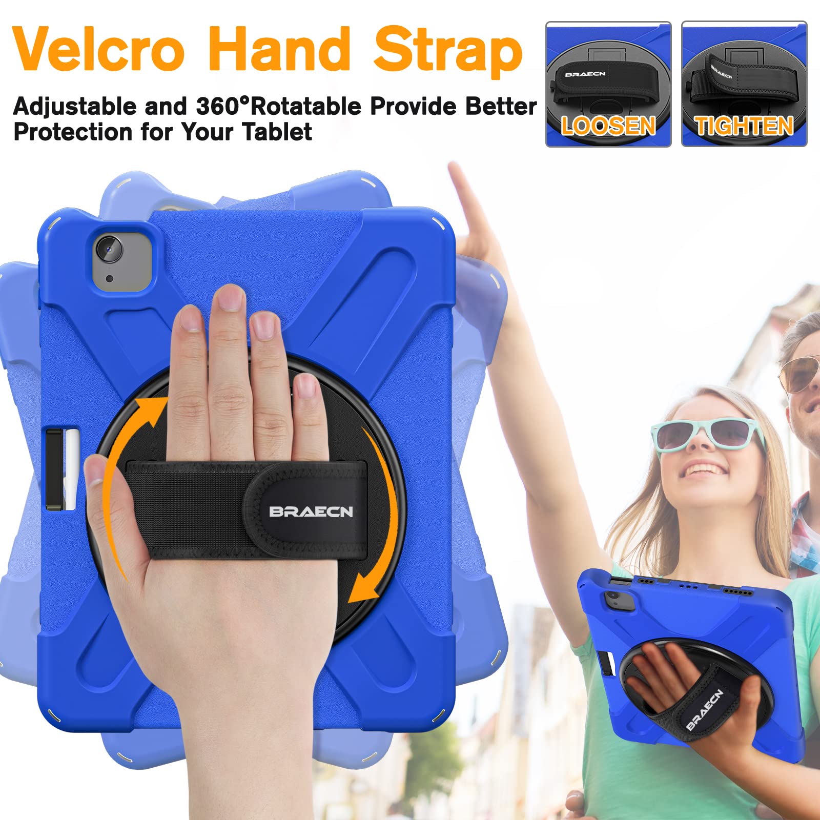 Braecn For Ipad Air 11 Inch 6Th Generation Case M2 2024,Ipad Air 5Th /4Th Gen 10.9 Case,Rugged Heavy Duty Case With Pencil Holde