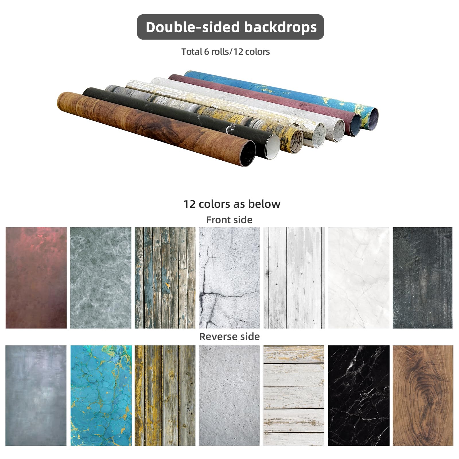 Photography Backdrops Product Photo Background:Small Product Photoshoot Paper Kit For Food Jewelry Picture. (Textured 22X 34Inch