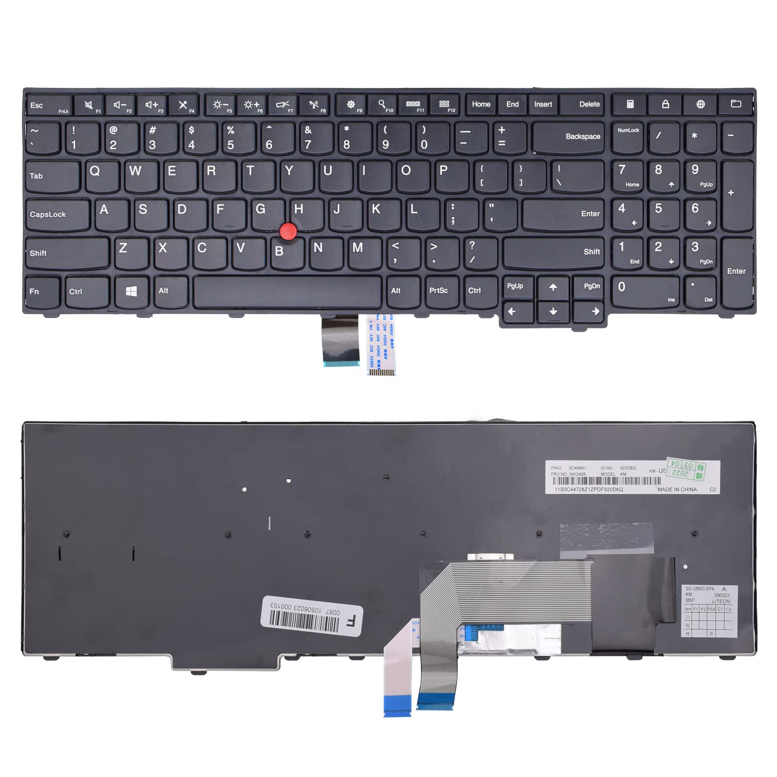 Tlbtek Keyboard Replacement With Frame And Pointer Compatible With Lenovo Ibm Thinkpad E531 E540 W540 W541 W550 W550S T540 T540P