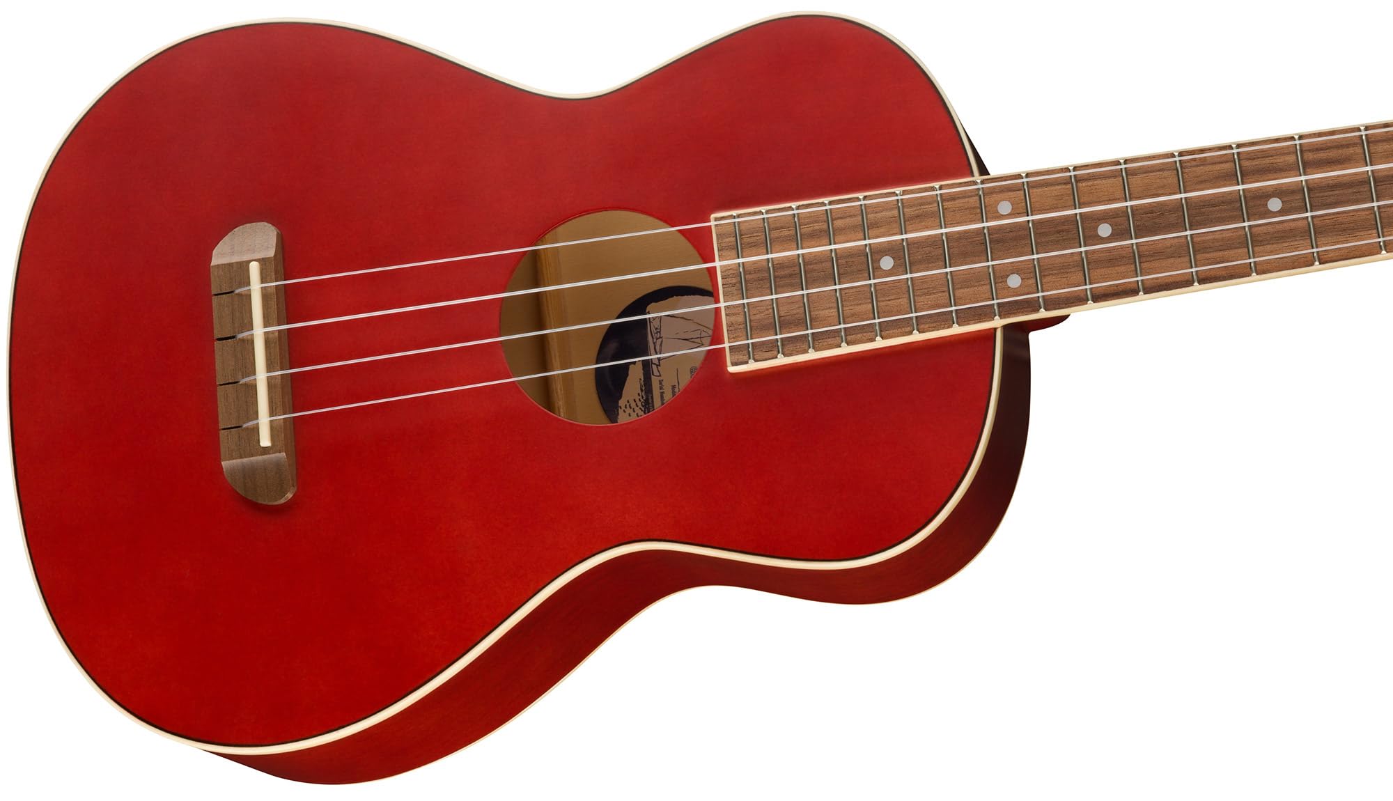 Fender Avalon Tenor Ukulele   Cherry Bundle With Gig Bag, Tuner, And Austin Bazaar Instructional Video