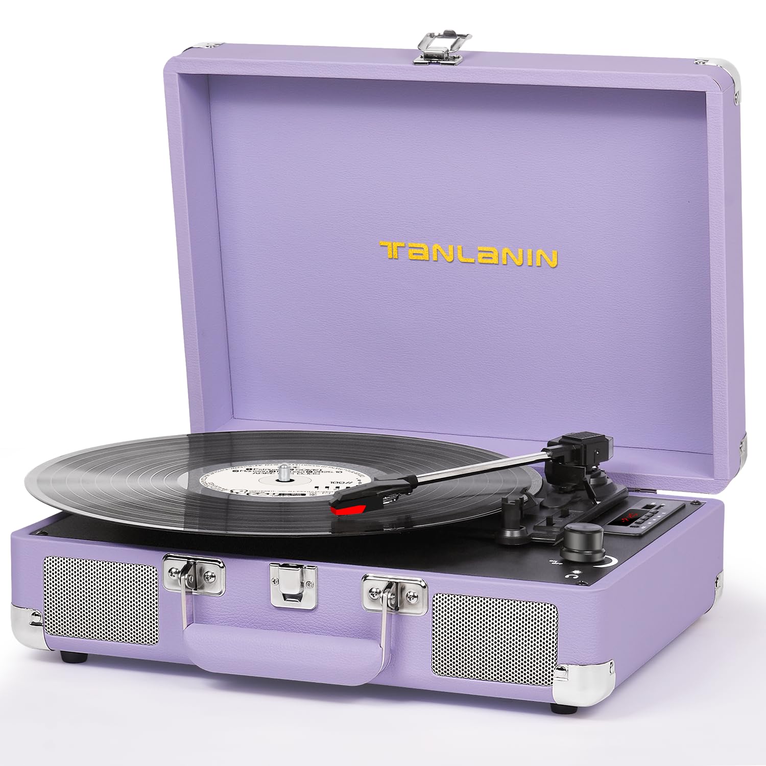 Vinyl Record Player Vintage 3 Speed Bluetooth Suitcase Portable Turntables With Built In Speakers, Usb Recording, 33 45 78 Rpm B