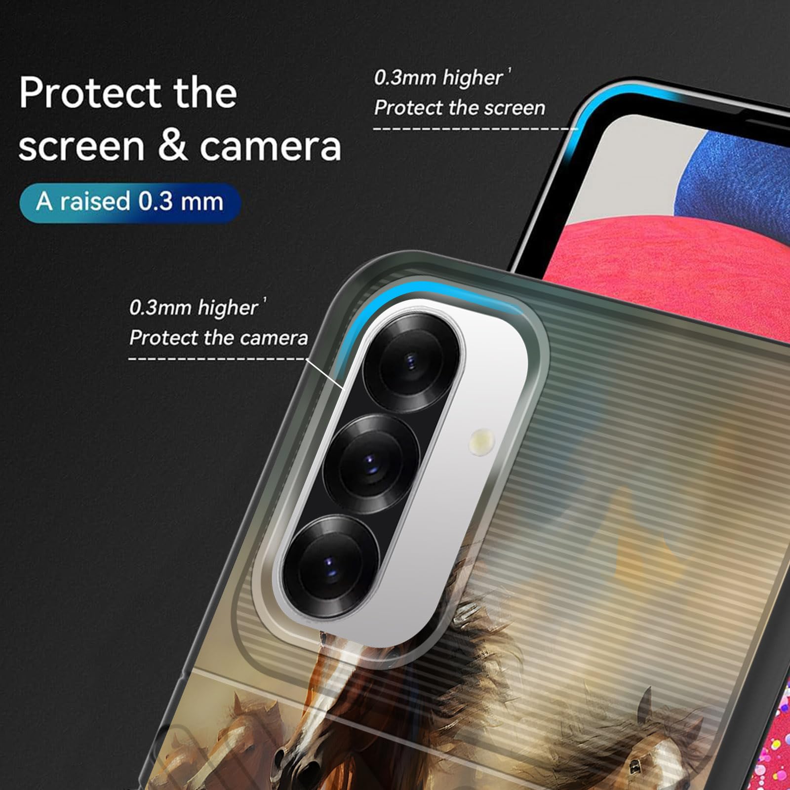 Efgwsder For Galaxy A36 5G/A56 5G Case,Shock-Absorption Flexible Tpu Rubber Protective Cell Phone Cover For Samsung Galaxy A36 5