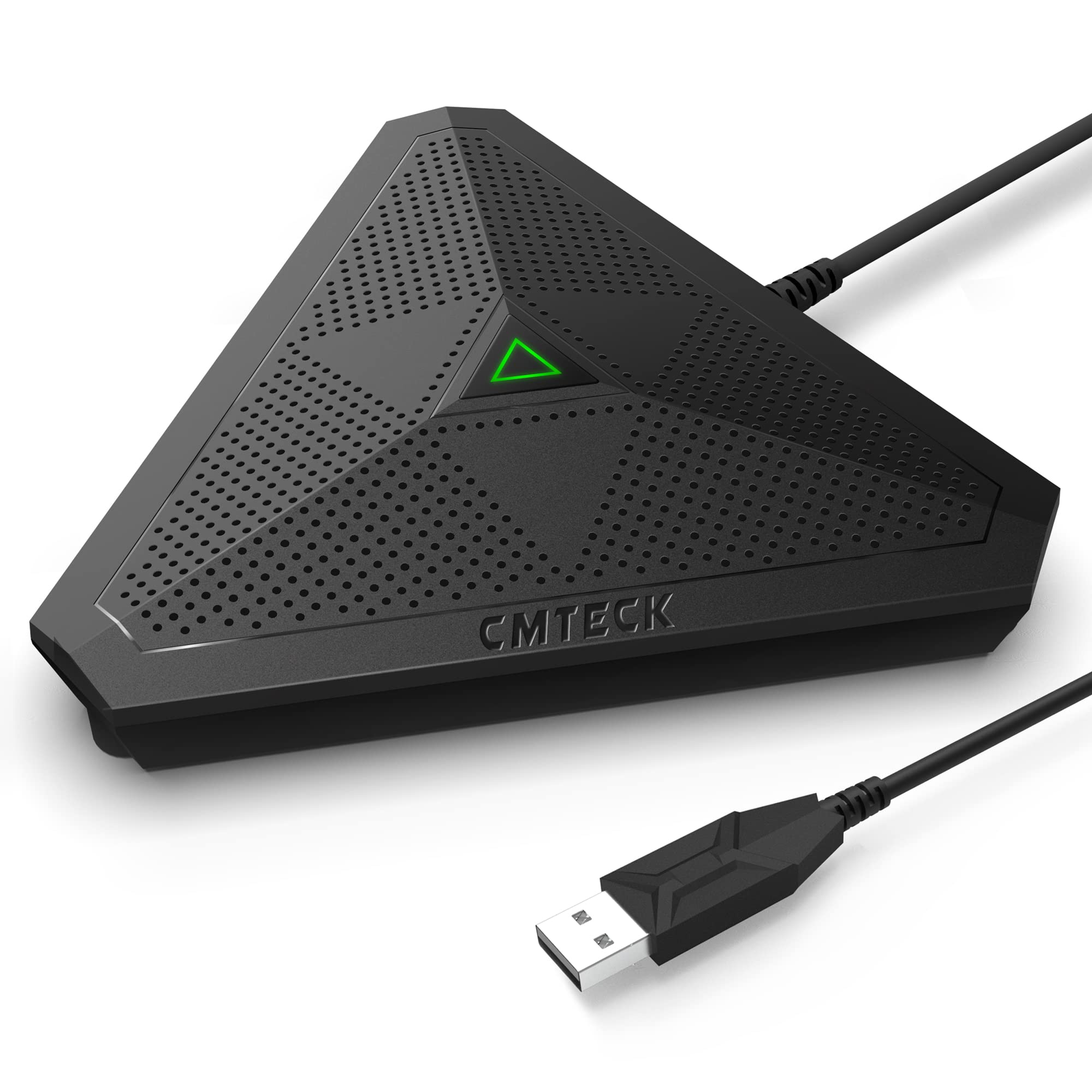 Cmteck Conference Usb Microphone, Mute Button, Omnidirectional Condenser Boundary Mic For Recording, Streaming, Gaming, Skype (W