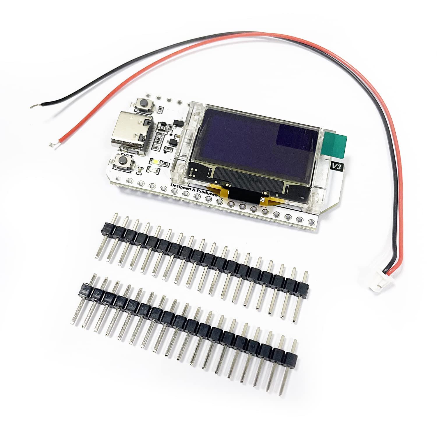 HiLetgo ESP32 OLED WiFi Kit V3 Type-C ESP-32 0.96 Inch Blue OLED Display WiFi+Bluetooth CP2012 Internet Development Board for Ar