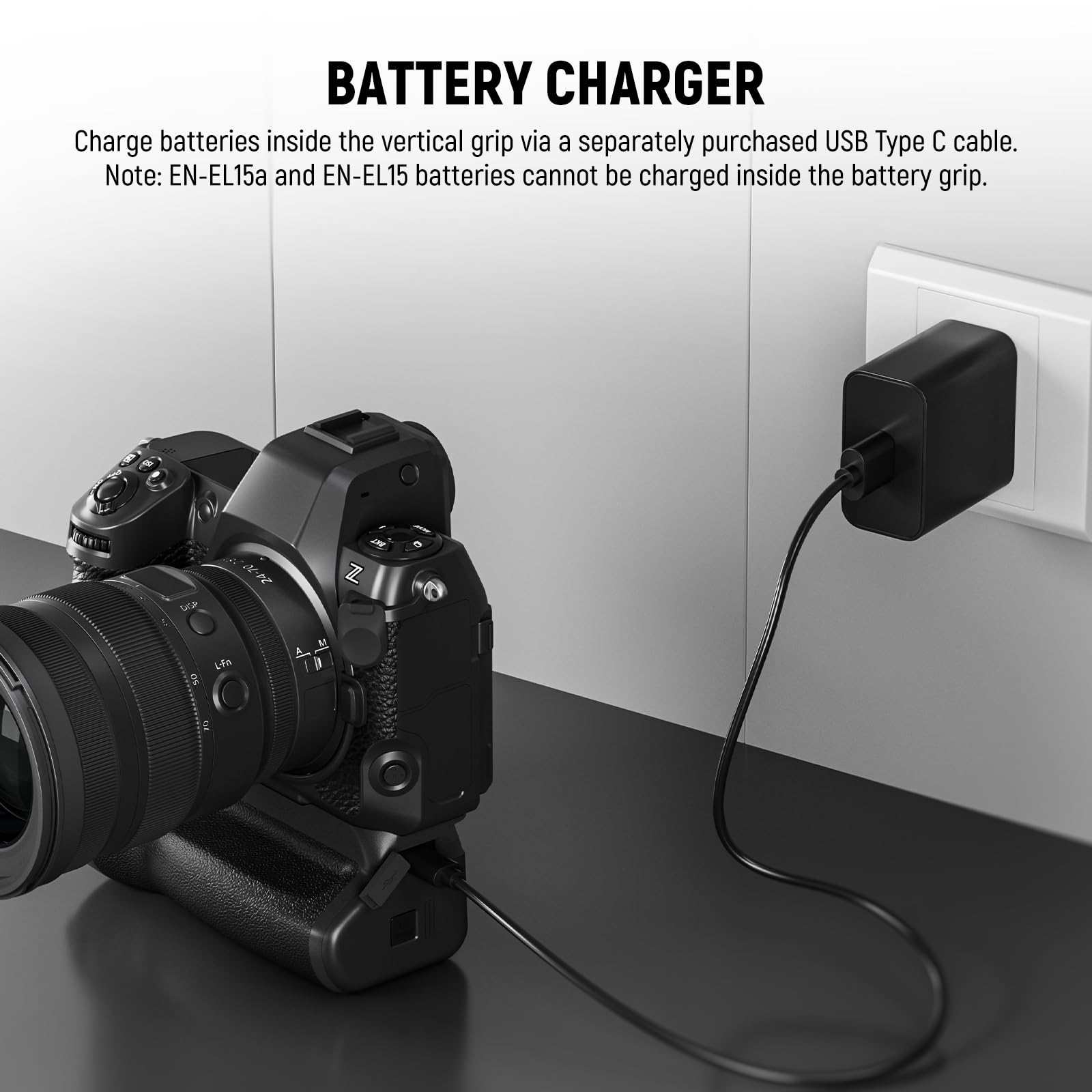 Neewer Mb N12 Replacement Vertical Battery Grip For Nikon Z8, Hot Swappable Vertical Shooting Extended Power For Two En El15C Ba