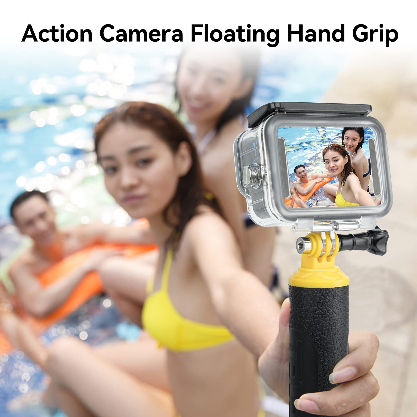 Telesin Floating Hand Grip For Gopro Hero 13 12 11 10 9 8 7+ Series, Dji, Insta360 Most Action Cameras, Underwater Selfie Stick Suitable For Surfing, Snorkeling, Underwater Shooting