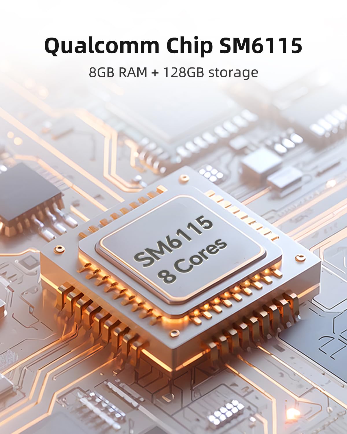 Ktc 27-Inch Portable Tv -1080P Touch Screen Monitor On Wheels With 8Mp Camera, Google Edla Certified, Android 14, Qualcomm 8G Ra