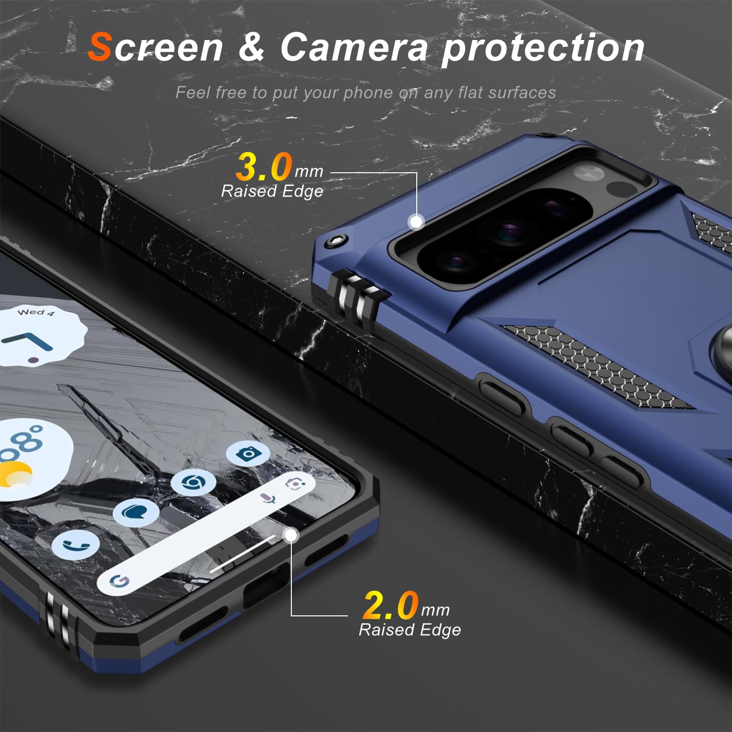 Lumarke For Google Pixel 8 Pro Case With Screen Protector,Pass 16Ft. Drop Tested Military Grade Protective Phone Cover With Magn