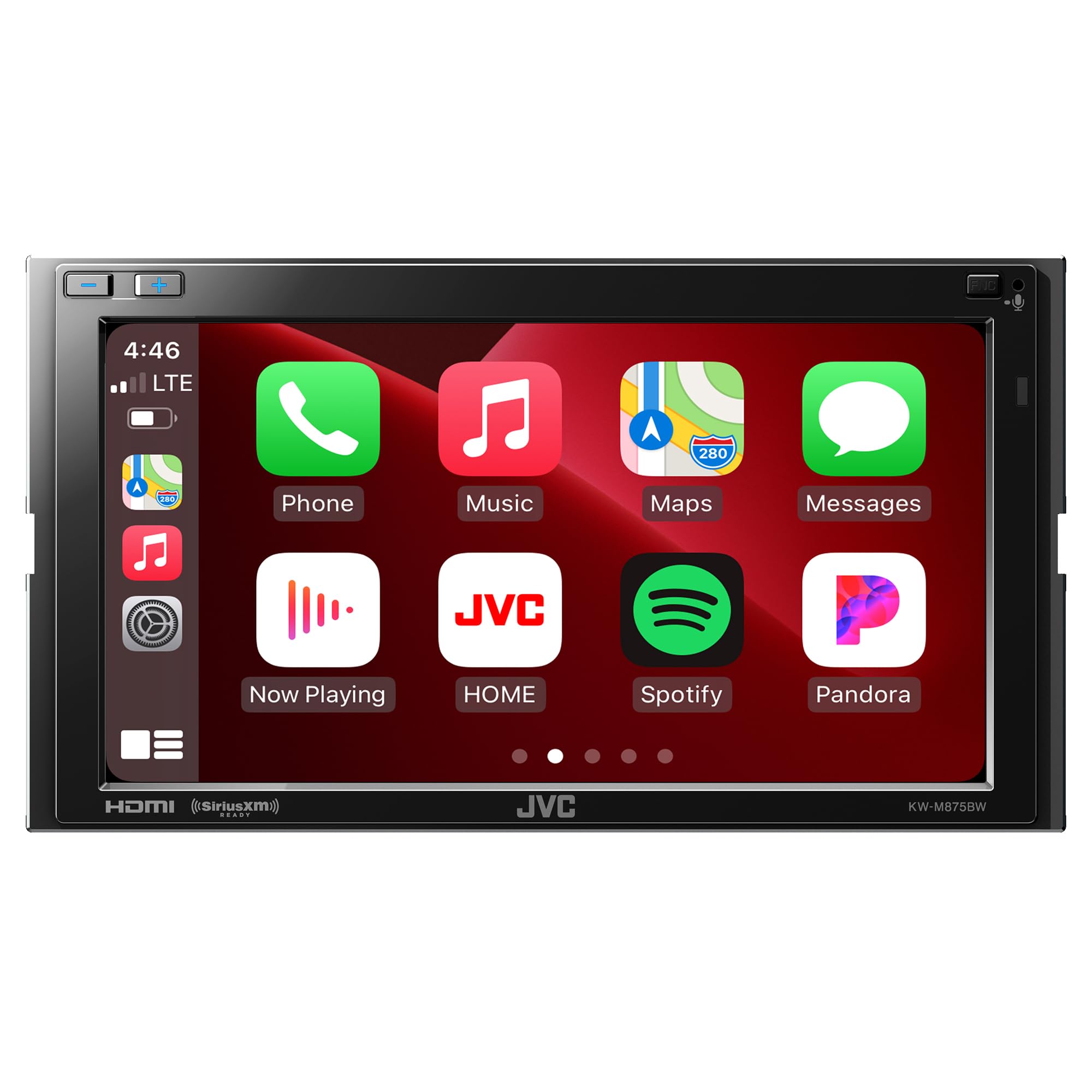 Jvc Kw-M875Bw Built In Wi-Fi For Wireless Carplay Android Auto, 6.8'' Lcd Touchscreen Display, Am/Fm, Bluetooth, Mp3 Player, Usb