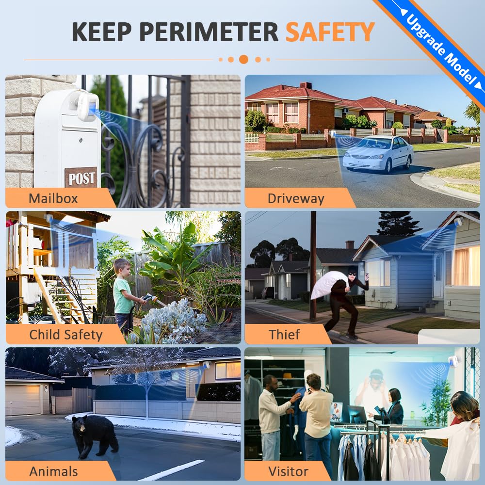 Driveway Alarm Motion Sensor   Driveway Alarms Wireless Outside Weatherproof Motion Detector Presence Outdoor Sensor Door Alarm