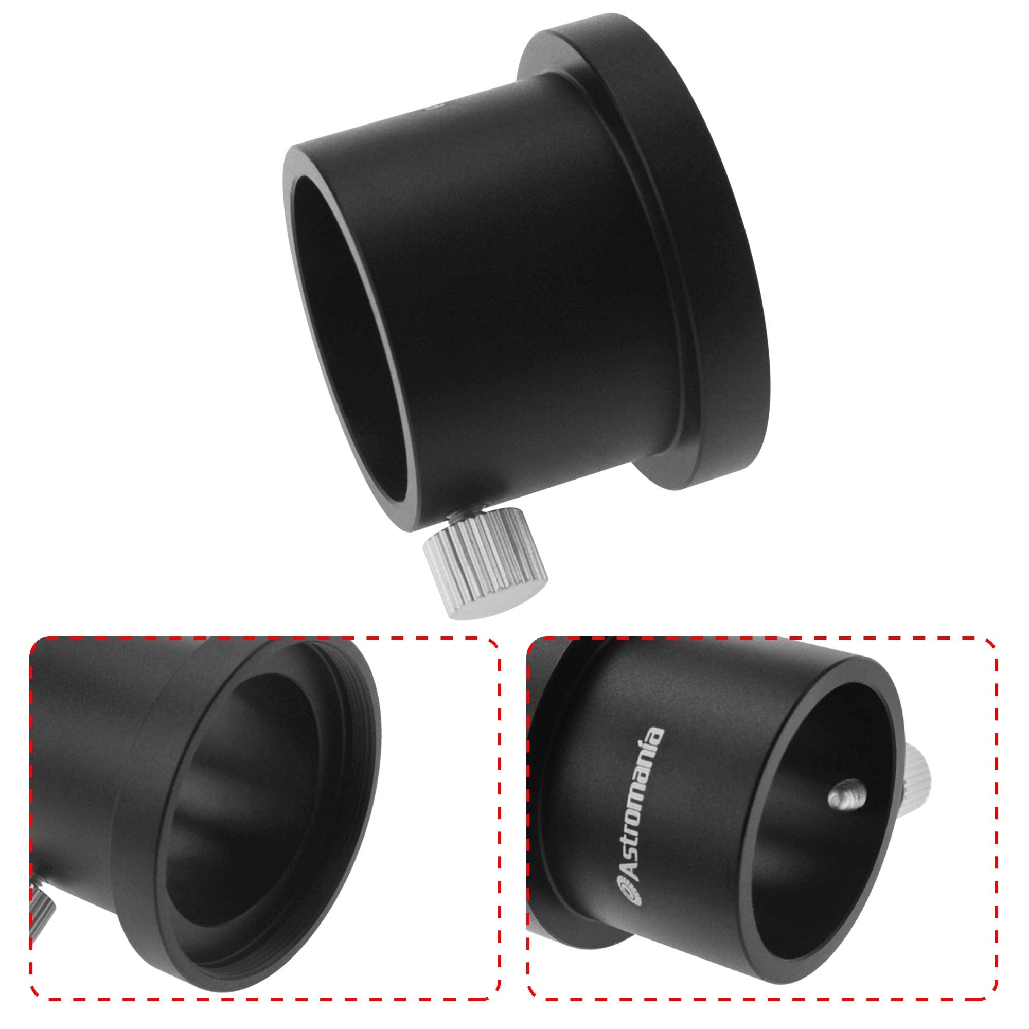 Astromania M42X0.75 Female Thread To 1.25'' Adapter   Connecting To A Filter Wheel, To Another Adapter With T 2 Thread, With An