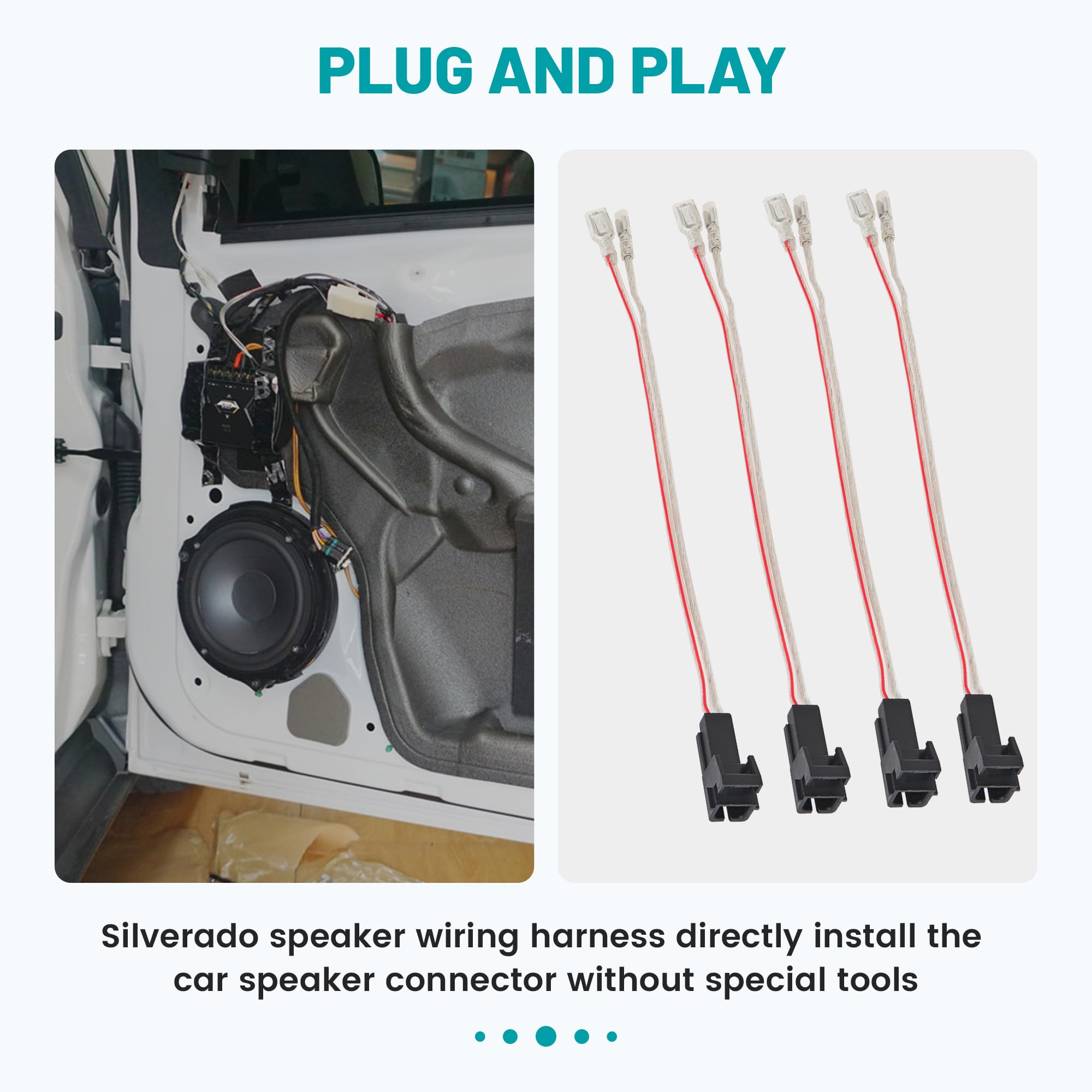 Nuith Front Rear Door Speaker Wiring Harness For Selected 1993 2008 Gmc 1994 2014 Chevy 1984 2004 Buick Vehicles Install Afterma