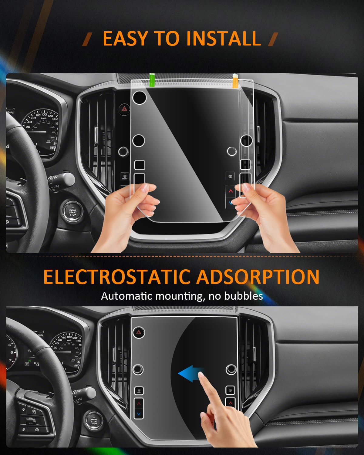 Cdefg For 2023 2024 2025 Subaru Ascent Screen Protector Ascent Accessories Premium Onyx Edition Limited Touring Touch Screen Radio Cover (2Pcs) 11.6' Nano Foils