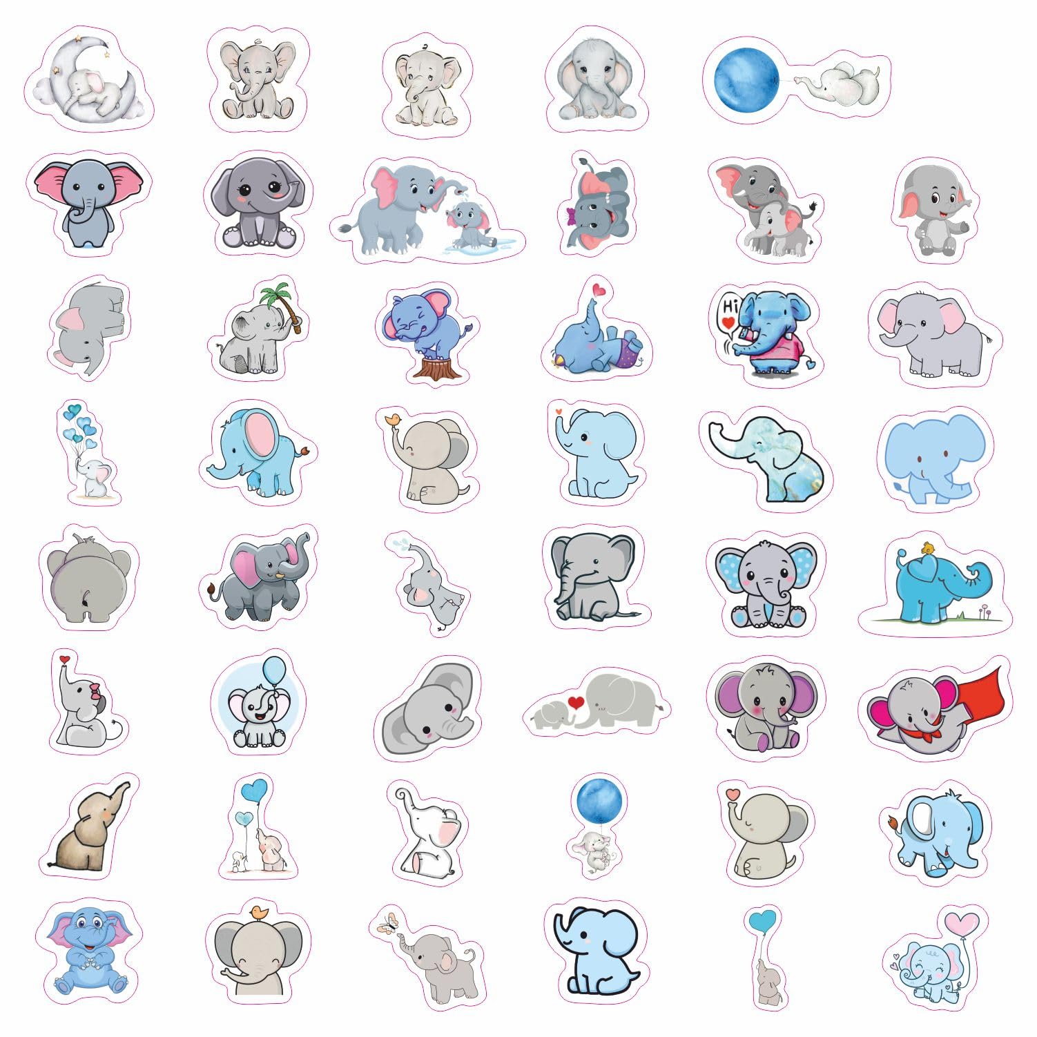 Elephant Stickers, Boy Elephant Stickers   Elephant Stickers For Water Bottle And Laptop, Elephant Shower Decorations, Elephant