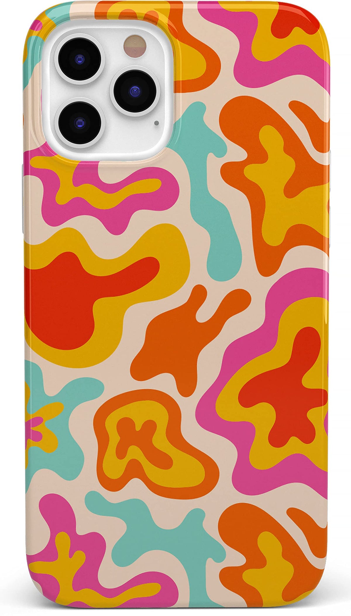 Casely Iphone 12/12 Pro Case | Tropical Color Splash | Abstract Retro Girly Case