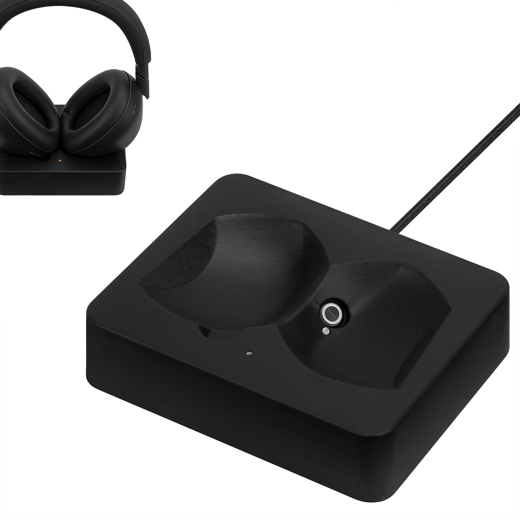 GEEKRIA Headphones Charging Stand, Compatible with Sony WH-1000XM6 / 1000XM5, 3D Printed Resin Magnetic Dock, Gaming Headset Bas
