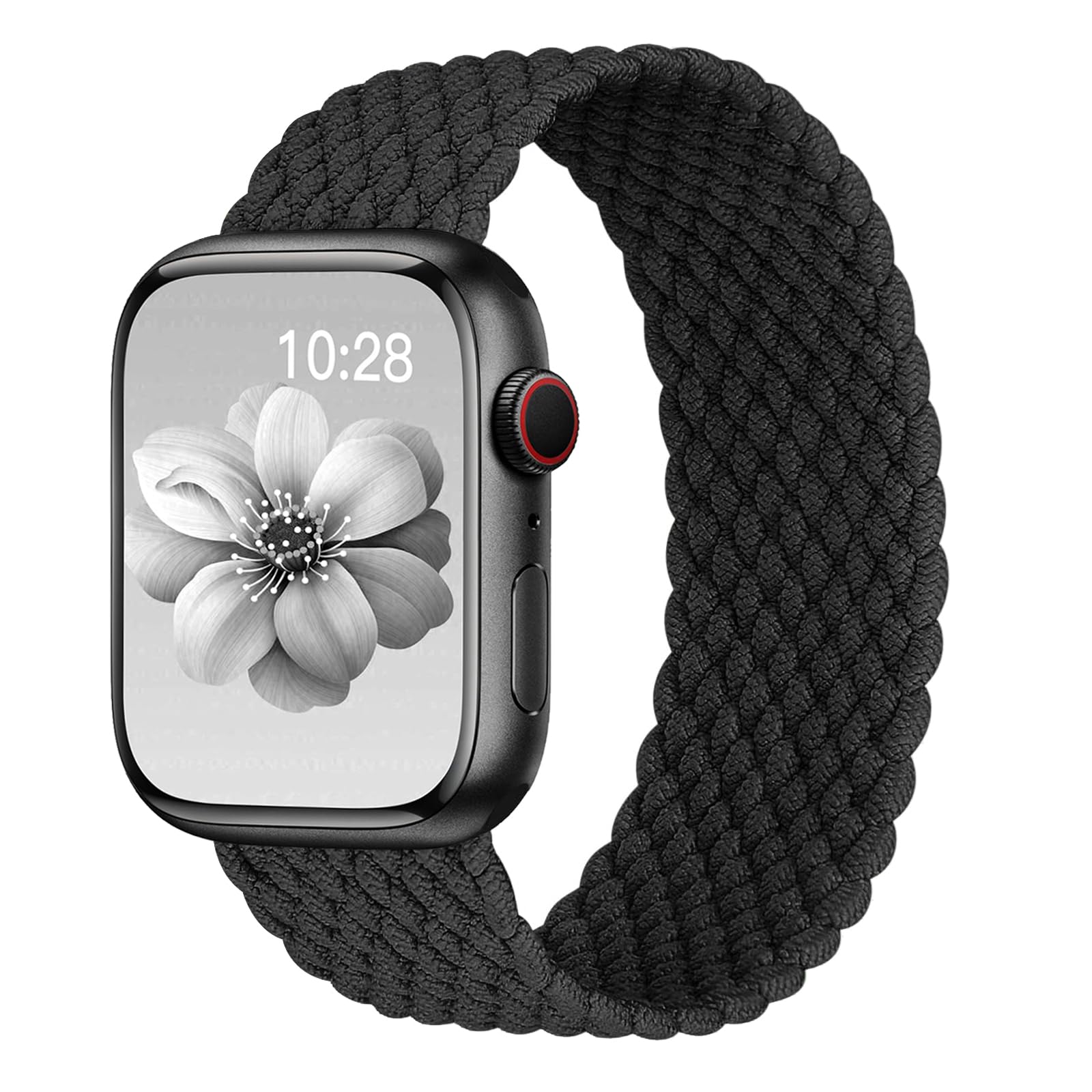 Braided Solo Loop For Apple Watch Band 40Mm 42Mm 41Mm 38Mm 44Mm 46Mm 45Mm Ultra/2 49Mm Men/Women,Stretchy Nylon Sport Wristband