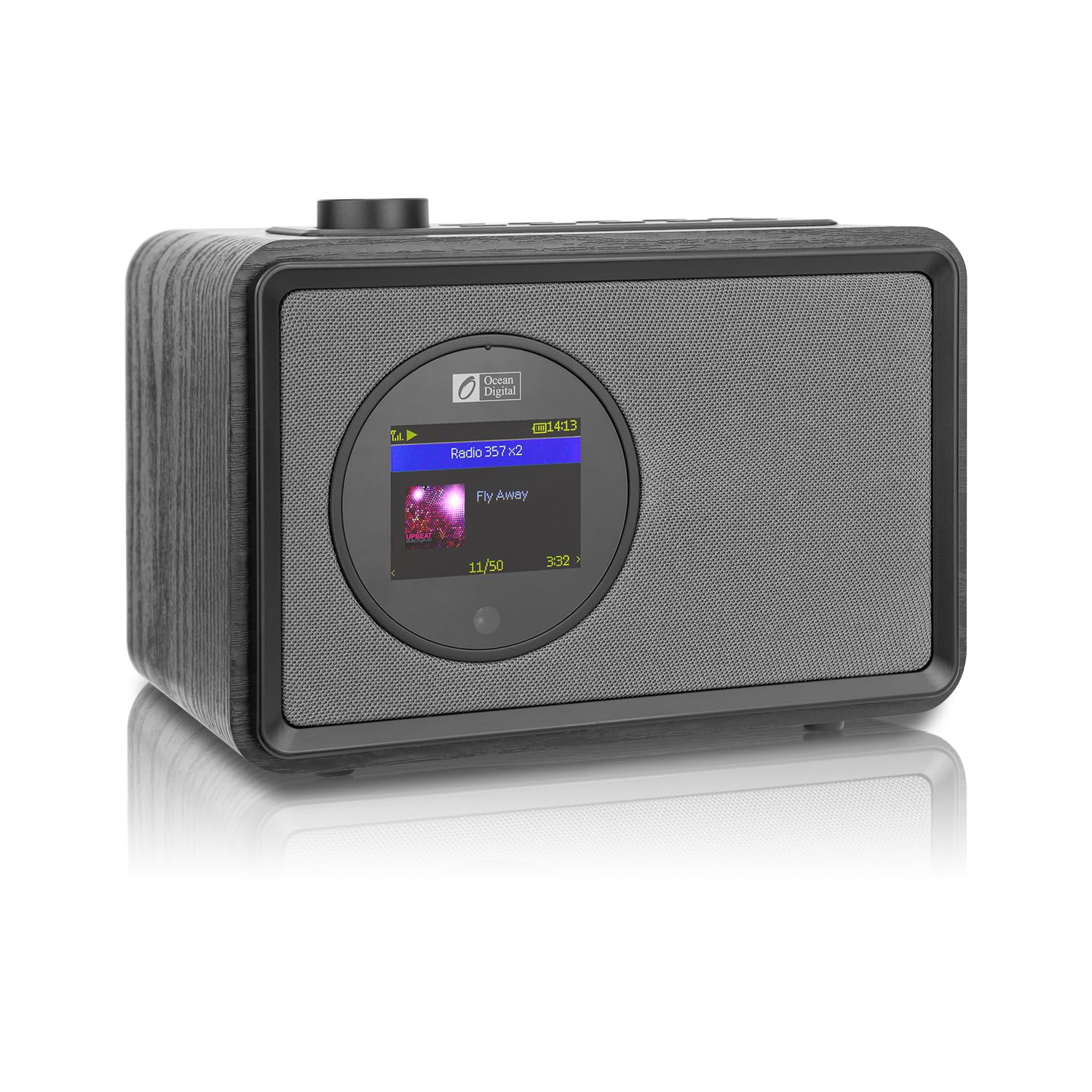 Ocean Digital Wr 390 Wi Fi Internet Radio, Fm, Bluetooth Speaker, Rechargeable, 4 Preset Buttons, Alarm Clock, Dimmer, Auto Off