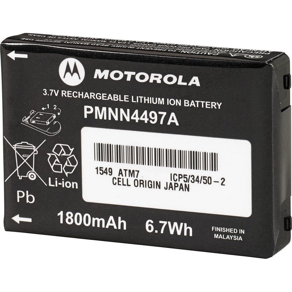 Motorola Solutions Pmnn4497 3.7V Li Ion 1800Mah Battery