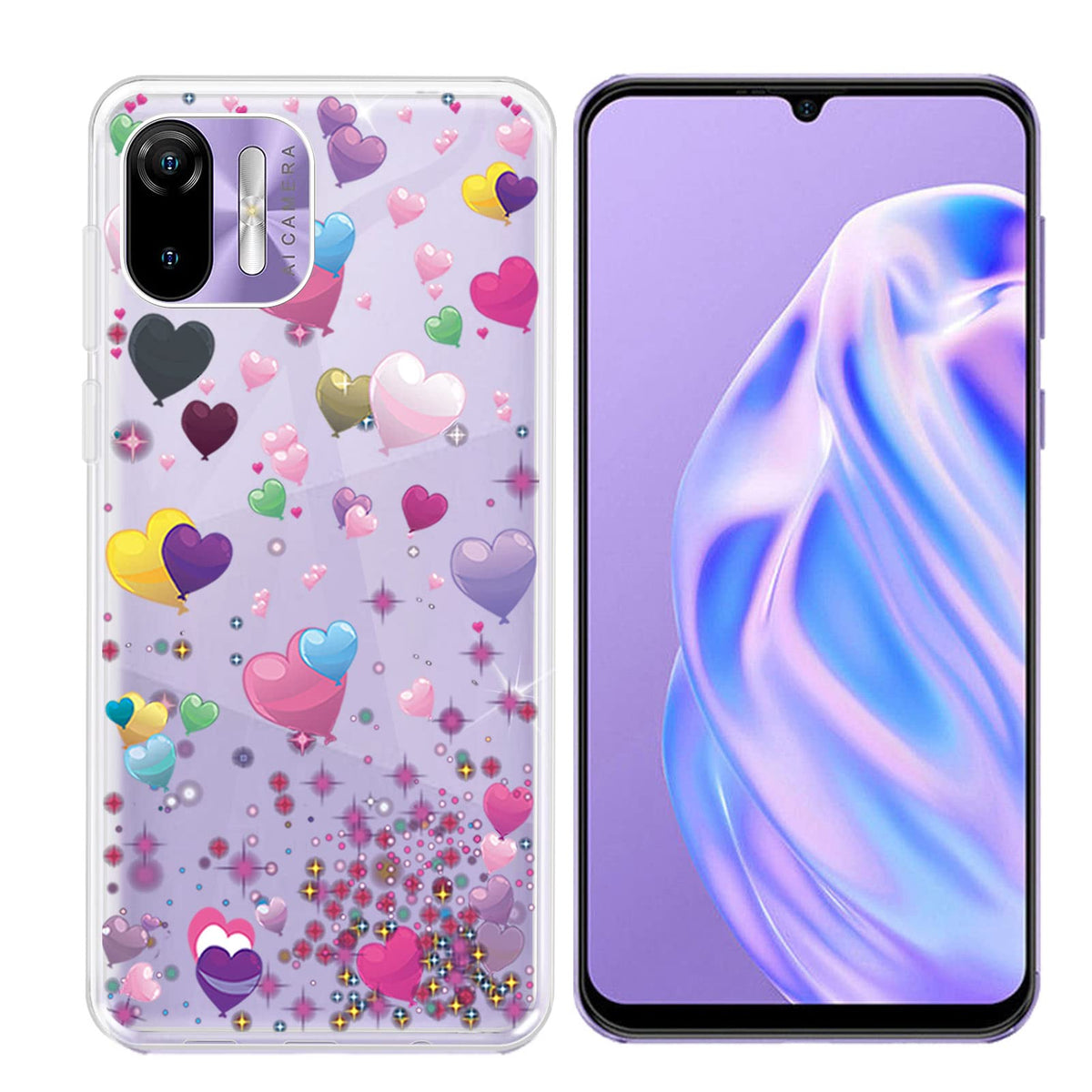 Aqgg For Ulefone Note 6 [6.10Inch] Case, Soft Silicone Bumper Shell Transparent Flexible Rubber Phone Protective Cases Tpu Cover