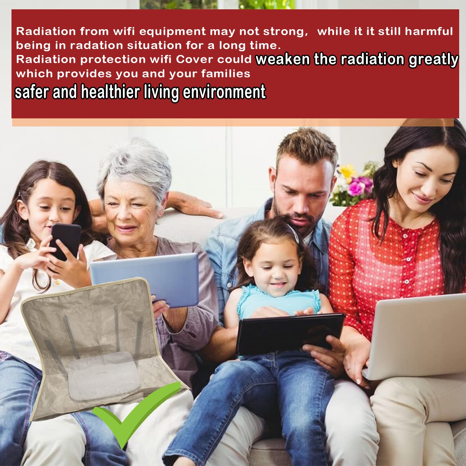 Wifi Router Cover,Smart High Protection Router Cover, Versatile Shielding Wifi Guard(14In X 15.5In)