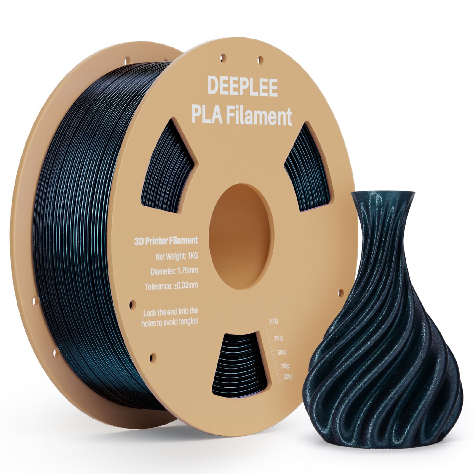 DEEPLEE Silk PLA 3D Printer Filament 1.75mm 1kg, Silk Red PLA, Dimensional Accuracy +/-0.02mm, Smooth & Shiny Texture, Multi Col